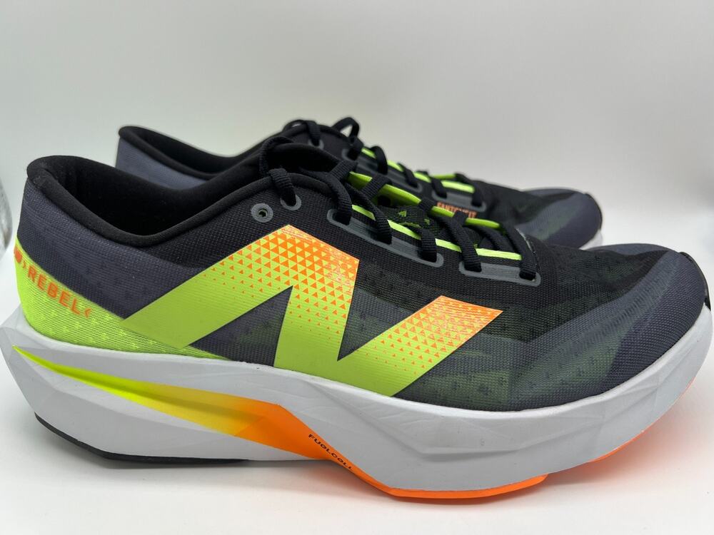 New Balance FuelCell Rebel v4 Men's 13 Black White Peach MFCXCB4 New